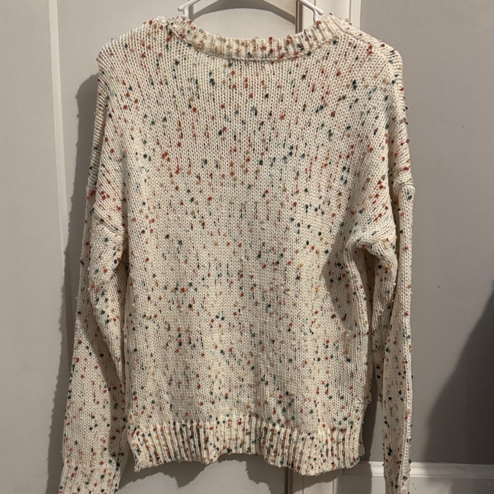 Pink Clover Cream Multicolor Speckled Sweater - Picture 4 of 4